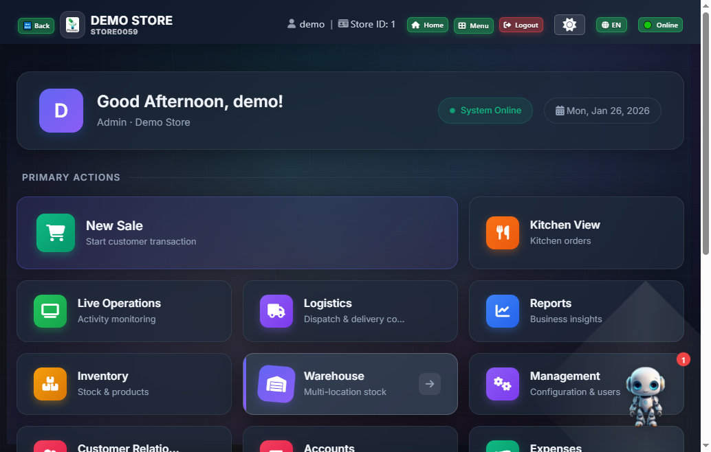 Run the whole shop from one screen — Tech Droid Retail Management Software