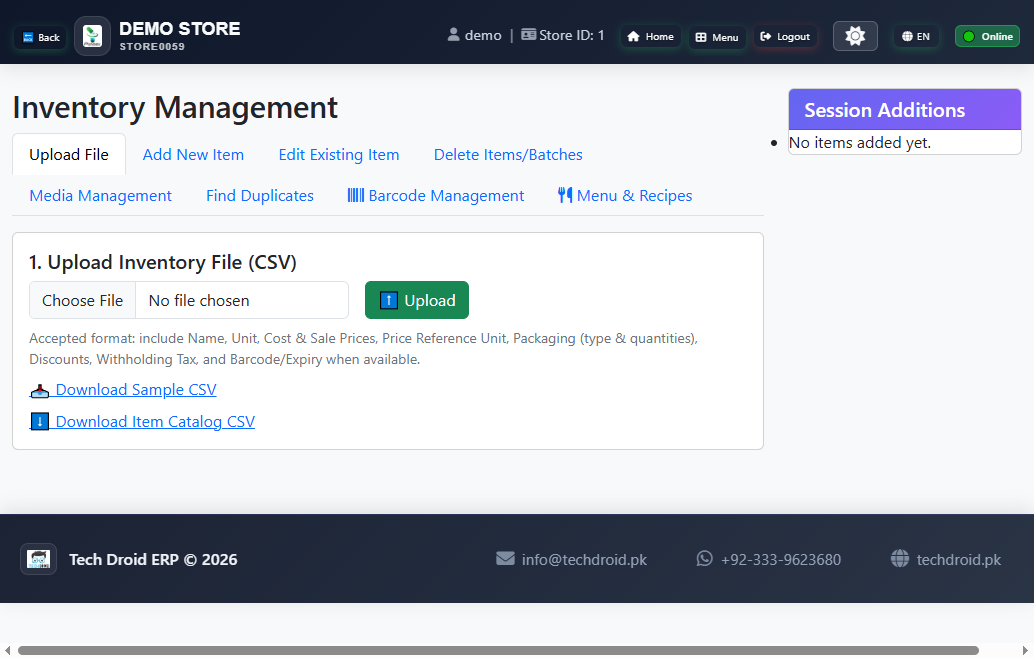 Real-time stock across every location — Tech Droid Inventory Management Software